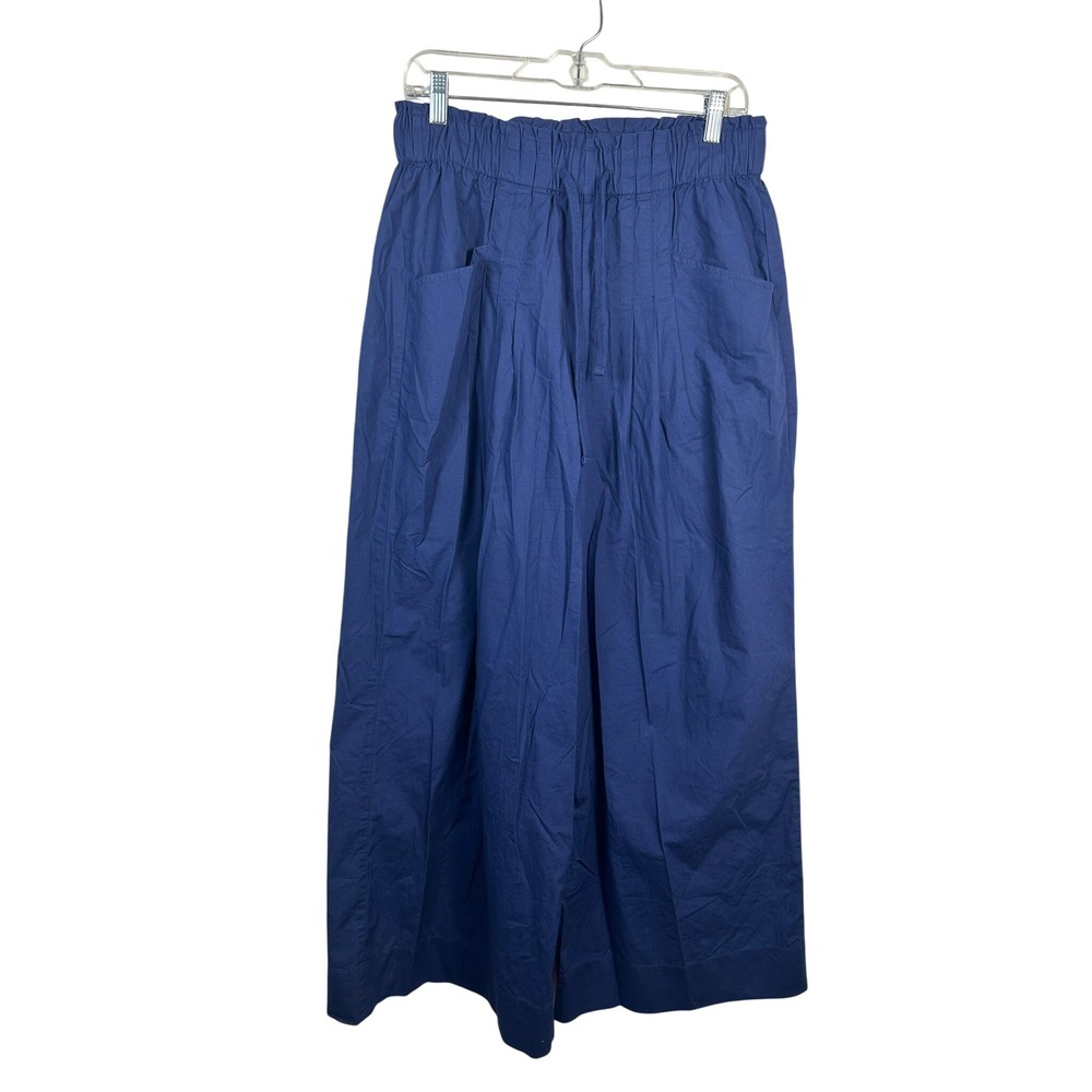 Maeve Anthropologie Wide Leg Pants Mens Medium Navy Blue Excellent Pleated Front